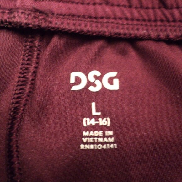 DSG Hoodie & Pants Track Suit Jogger Set Boy's L (14/16) Burgundy Front Zipped - Picture 9 of 9